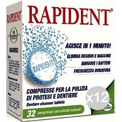Lot de 12 dents Angelica Dentière Comprimés Rapident X 32 Hygiène et Soin des dents