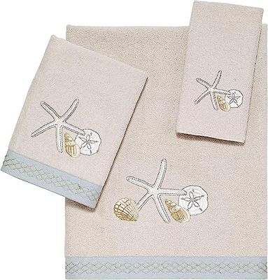 Avanti Linens Soft Collezione Seaglass, Cotone, Multicolore, 3pc Towel Set, 3 unità