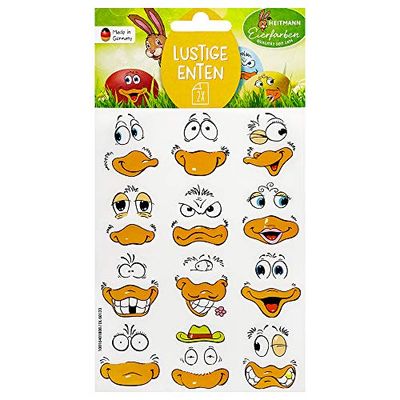 Heitmann Eierfarben Naklejki śmieszne kaczki, 10 g, 1007804