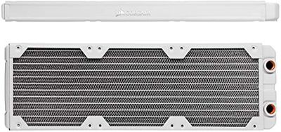Corsair Hydro X Series, XR5 Radiateur de 360 mm (Triples Fixations Ventilateur de 120 mm, Installation Facile, Construction en Cuivre Premium, Guides de Vis de Ventilateur Inclus) Blanc