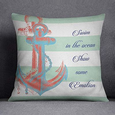 Bonamaison Housses de Coussin, Polyester, Multicolore, 45X45 Cm
