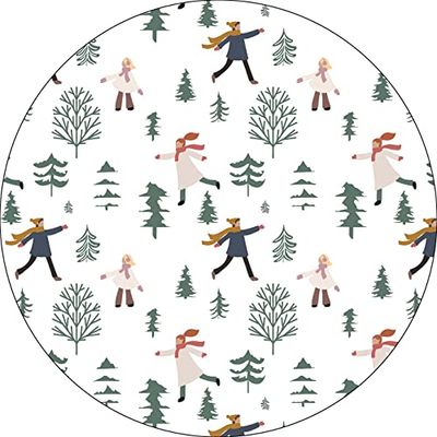 Bonateks, Ronde digitaal bedrukte muismat, antislip onderkant, voor kantoor en thuis, diameter: 22 cm