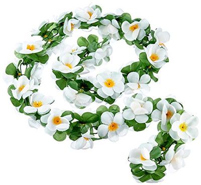 Basil BA 50182 Ghirlanda di Fiori, Bianco Donna, Taglia Unica