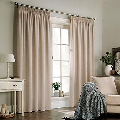 Furn Harrison Ringtop Cortinas Ojal (Par) Harina De Avena-229Cm X 137 Cm, De Poliéster, 229 X 137 Cm (90" X 54" Pulgadas), 90x54 (229x137cm)