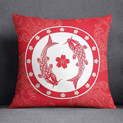 Questo Casa Funda de cojín Decorativa para decoración del hogar, sofá, café, tamaño 45 x 45 cm, diseñada y Fabricada en Turquía