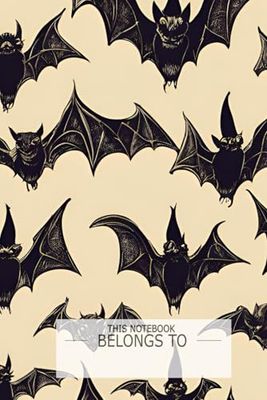 Vintage Gothic Bat: Vintage Gothic Bat - Notebook, School, Office, Work | Lined