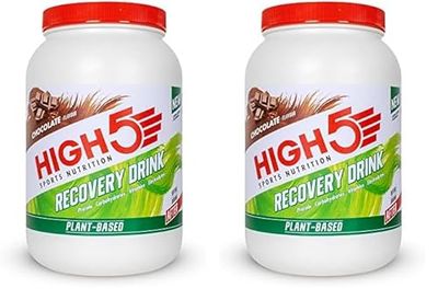 HIGH5 Recovery Drink, Plant Based Pea Protein, Promotes Recovery (Chocolate, 1.6kg) (Pack of 2)
