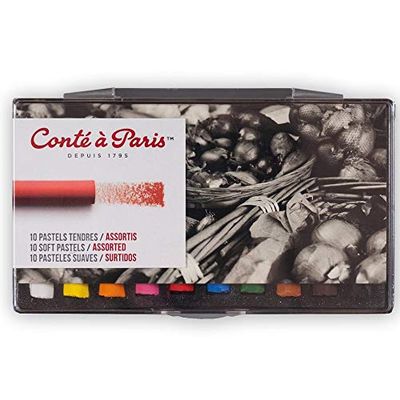 Conté à Paris 50211 Pastelpotloden, schetspennen en accessoires, meerkleurig, 9 x 15 x 2 cm