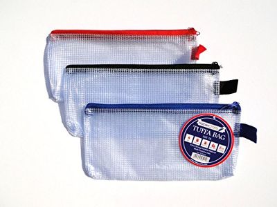 DL Tough Bag 12 stuks zakken met ritssluiting transparant waterdicht plastic versterkt robuust gaas