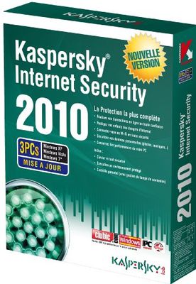 Kaspersky internet security 2010 - mise à jour (3 postes, 1 an)