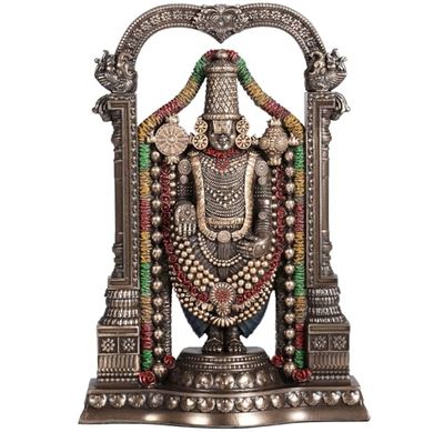 Veronese Design Statue Seigneur Venkateswara en Balaji Finition Bronze