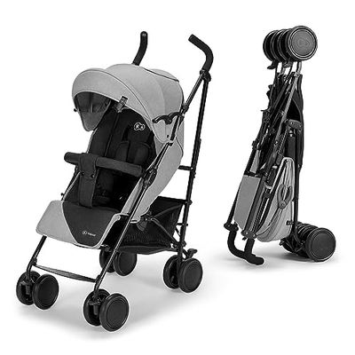 Kinderkraft Silla de Paseo SIESTA, Carrito paraguas, Posición tumbada, Plegable, hasta 22 kg, Gris