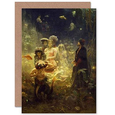 Wee Blue Coo ILYA YEFIMOVICH REPIN REPIN SADKO OLD MASTER PAINTING GREETINGS CARD