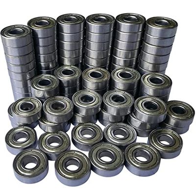 Tonmp 608-ZZ kogellager - dubbel metaal verzegelde afgeschermde miniatuur diepe groeflagers voor meubelwiel, skateboards, inline skates, scooters, rolschaatsen (8 mm x 22 mm x 7 mm) (100)