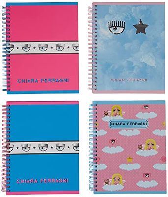Pigna Skip Chiara Ferragni - Cuaderno (A5, 4 unidades), 02317985M