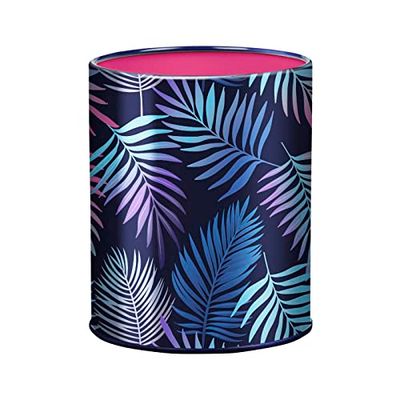 Viquel - Tropical Metal Pencil Holder - Office Pencil Holder - Blue and Pink