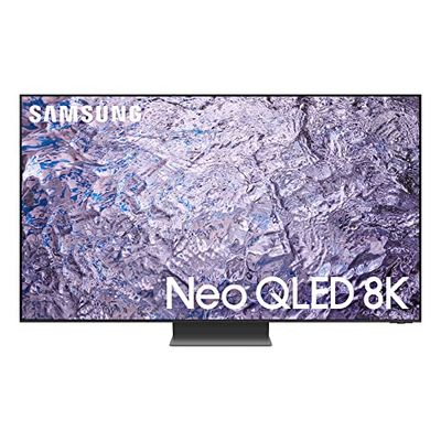 Samsung TV Neo QLED QE75QN800CTXZT, Smart TV 75" Serie QN800C, Neo QLED 8K UHD, Dolby Atmos, Alexa e Google Assistant integrati, Titan Black, 2023, DVB-T2