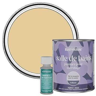 Rust-Oleum Yellow Water-Resistant Bathroom Tile Paint in Gloss Finish - Sandstorm 750ml