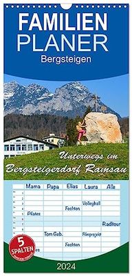 Pianificatore Familienplaner 2024 - Unterwegs im Bergsteigerdorf Ramsau mit 5 Spalten (Wandkalender, 21 cm x 45 cm) CALVENDO