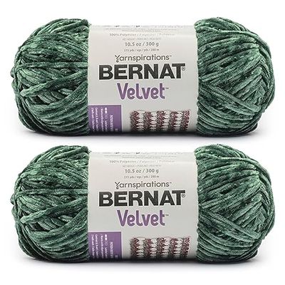 Bernat Velvet Yarn, Pine 2 Pack