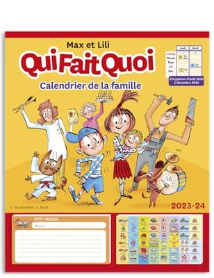 Calendrier de la famille Max et Lili 2023-2024