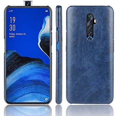 LICHONGGUI For el Caso OPPO Reno2 Z / 2F a Prueba de Golpes Litchi Textura PC PU (Color : Blue)