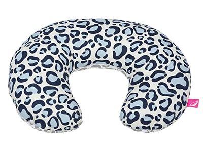 Mother hood Cuscino da allattamento ergonomico, Öko-Tex Standard 100, blu leopardato