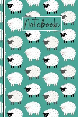 Sheep Notebook: Cute Sheep Lined Journal, The Perfect Novelty Sheep Gift for Anyone Who Loves Sheep, Lambs & Farm Animals – Teal