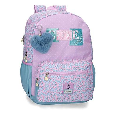 Enso Cute girl Sac à dos scolaire pour ordinateur portable 15.6" Violet 32x42x14 cms Polyester 18.82L