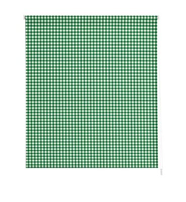 Estoralis Keuken | rolgordijn, modern design, lichtdoorlatend, digitaal bedrukt, model Vichy-2, groen, 80 x 180 cm (breedte/hoogte), stofmaat 77 x 175 cm, jaloezieën voor ramen en deuren