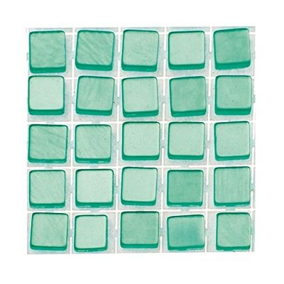 Glorex - Mosaico in plastica, 15 x 5,6 x 0,3 cm, Colore: Turchese
