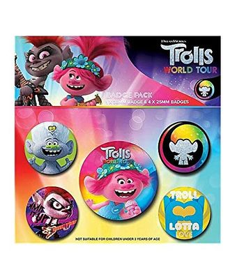 Terminal 9 Trolls World Tour (Powered By Rainbow) Badge Pack