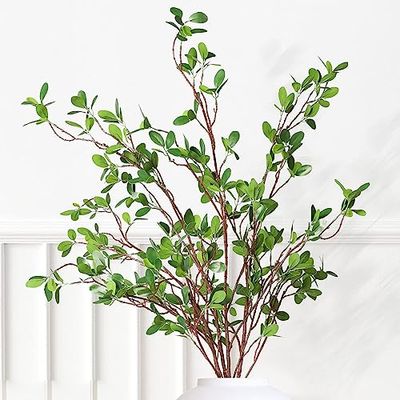 Melorca&Guilla Artificial Plants,3PCS 43.3" Green Faux Branches for Vase,Artificial Plants for Shop Garden Office Home Décor