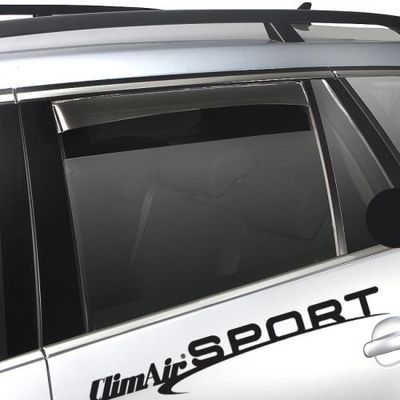 ClimAir Wind Deflectors Master Black Rear Compatible with BMW 7 Series E65 Saloon 2001-2008