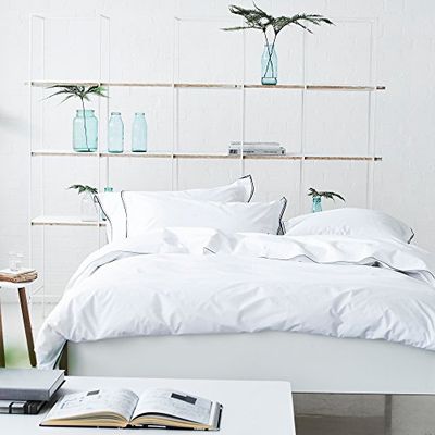 Designers Guild Astor 3359104058958 dekbedovertrek katoen grafiet 240 x 220 cm