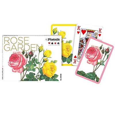 Piatnik - Gioco di carte Rose Garden 2 x 55 fogli