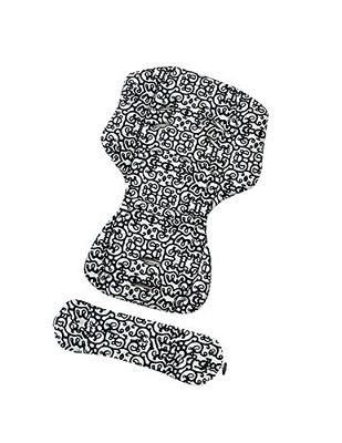 Gesslein Loop Set 548 626000548 Coussin réversible pour poussette été et hiver, universel, Tencel respirant & bouclier Sac de transport C1/C2/Trend | Noir/blanc