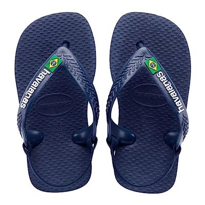 Havaianas Baby Brasil Logo II Sandálias unissexo para bebé, Multicolorido marinho azul citrrus amarelo