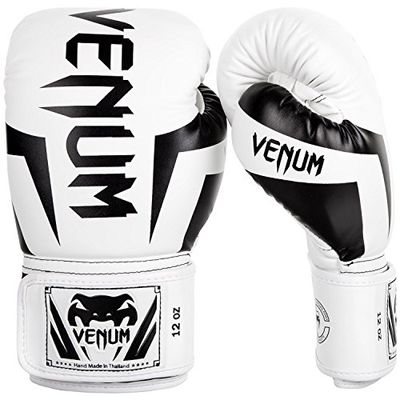 Venum Elite bokshandschoenen - wit, zwart - 16 Oz