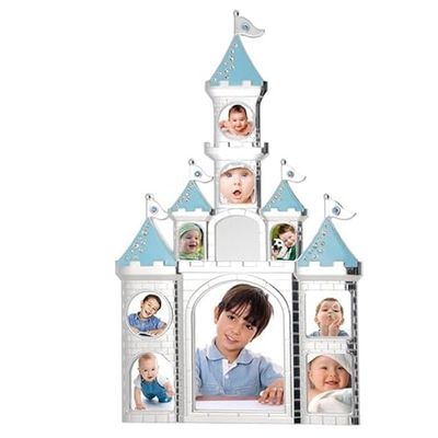 DRW Fotohouder voor kinderen, blauw slot, metaal, 23 x 36 cm