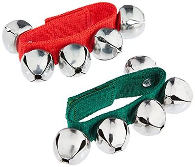 Fuzeau 8442 - Pulsera con 5 cascabeles, color verde/rojo