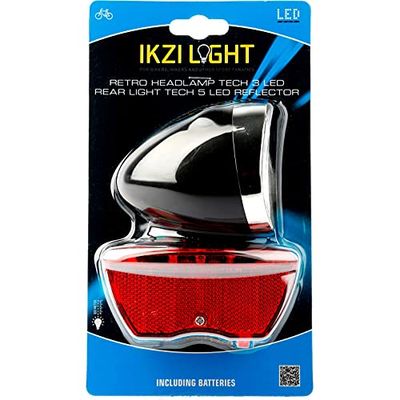 IkziLight belysning Retro LED-batteri svart