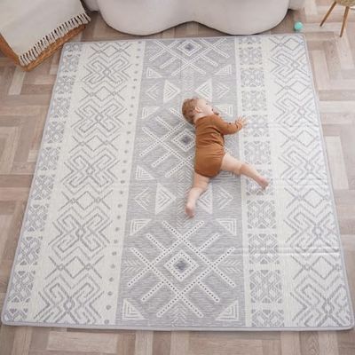 Baby Speelmat 150x180x1cm XXL Baby Gym Play Mat - Speelkleed Baby - Baby Foam Mat - Omkeerbare Opvouwbare Schuimrubberen Vloermat - Baby Speeltapijt - Geboortecadeau - Kruipmat Baby - Tummy Time