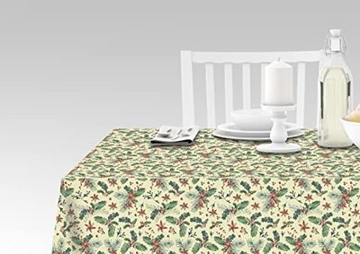 Doge Milano Nappe avec impression numérique, 100% Made in Italy Nappe antidérapante pour salle à manger, lavable et antitache, Modèle Natale - Roberto, cm 140x240