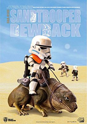 Beast Kingdom Star Wars: A New Hope: Dewback and Sandtrooper EAA-014S figurka z atakiem jajka, wielokolorowa, 15 cm