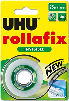 UHU Rollafix invisibile 25mt nastro adesivo sovrascrivibile ricaricabile