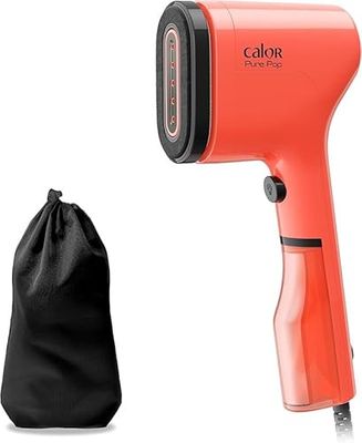 Calor Pure POP kledingstomer, stoomvermogen 20 g/min, 1300 W, waterreservoir 70 ml, klaar in 15 seconden, looptijd 4 minuten, gladstrijken/zuivert kleding, koraal, DT2022C0
