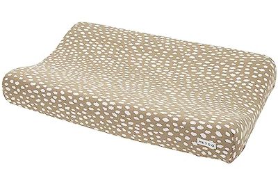 Meyco Baby Cheetah Aankleedkussenovertrek (zacht en huidvriendelijk, van 100% katoen, wasbaar, eenvoudig onderhoud, geschikt voor de droger, afmetingen: 50 x 70 cm), taupe