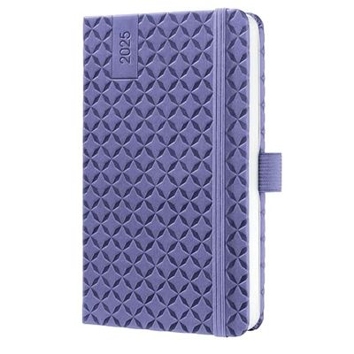 SIGEL J5124 Jolie Weekly Planner 2025, hardcover, 9,5 x 15 cm, 174 Pages, Purple