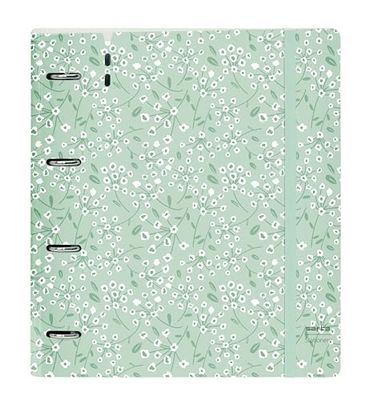 SAFTA - Classeur avec 4 anneaux de 35 mm, avec recharge, avec 100 feuilles A4, idéal pour les enfants de différents âges, confortable et polyvalent, qualité et résistance, 27 x 4 x 32 cm, vert clair